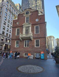 Old State House with site of Boston Massacre in front of it