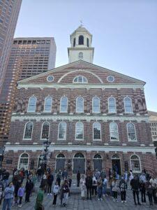 Faneuil Hall from the steps of Quincy Market