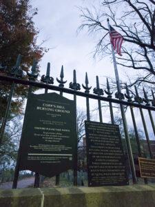 Copp's Hill Burying Ground at twilight