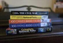 stack of 5 travel guide books