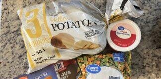 Most of the ingredients for Instant Pot Shepherd's Pie