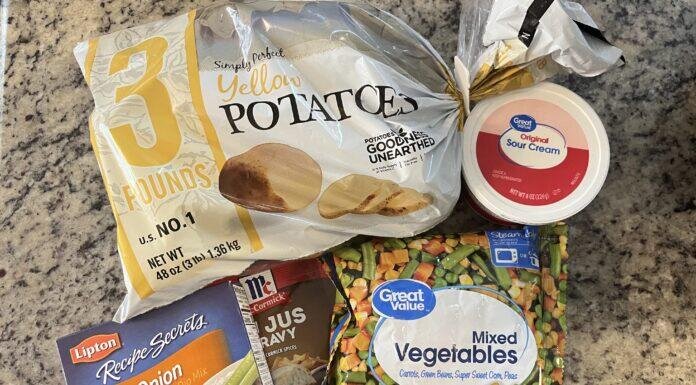 Most of the ingredients for Instant Pot Shepherd's Pie