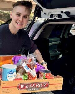 Ambassador Ashley Gutermuth Delivering Food