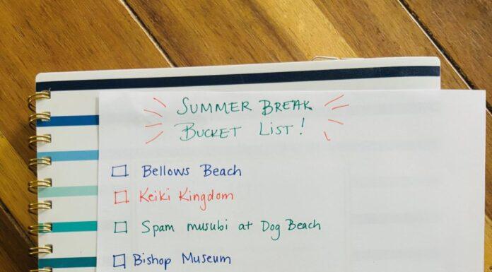 Making a summer break bucket list with kids