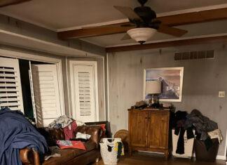 Dear Burnt-Out Mom on the Verge of Losing It Picture of a messy living room, laundry everywhere, that obviously belongs to a burnt-out mom