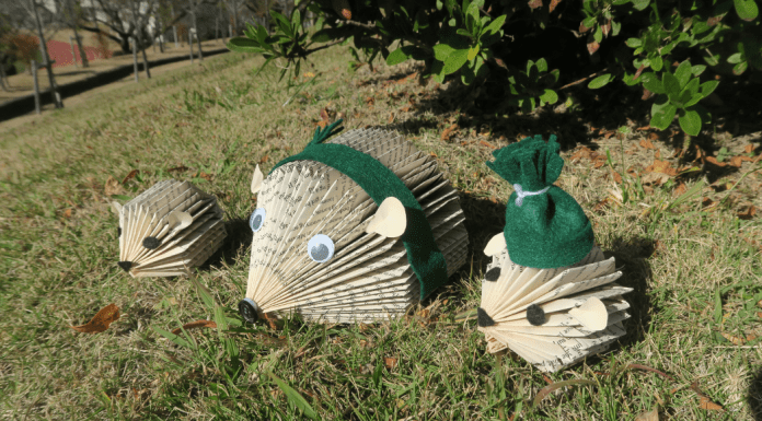 DIY Book Folding Hedgehog Craft