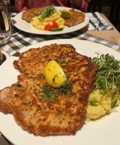 Schnitzel and potato salad