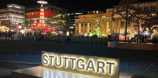 Downtown Stuttgart during annual Christmas market