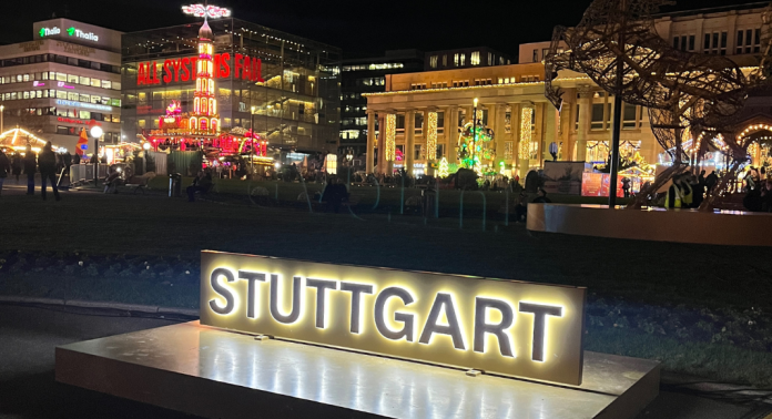 Downtown Stuttgart during annual Christmas market