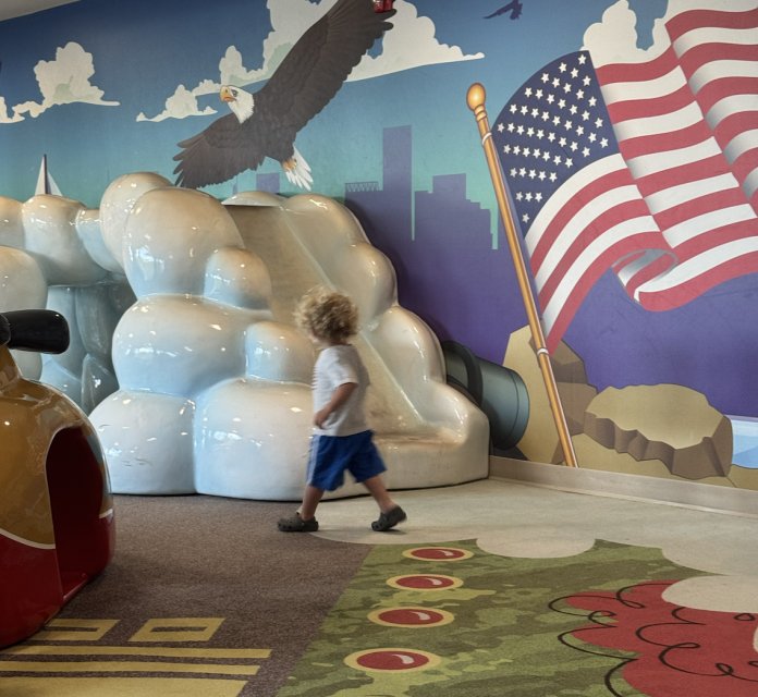 BWI Playroom I find myself emotional knowing my children will experience America in a way they never have before